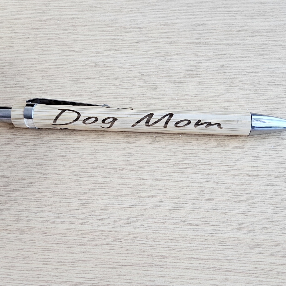 Dog mom bamboo pen